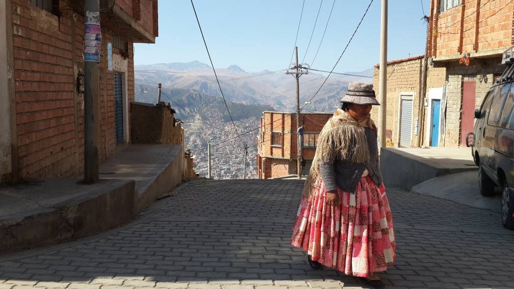 Bolivya'nın La Paz şehrinden